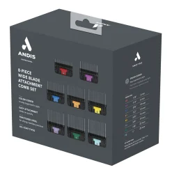 Andis Stainless Steel Wide Blade 8 pc Comb Set