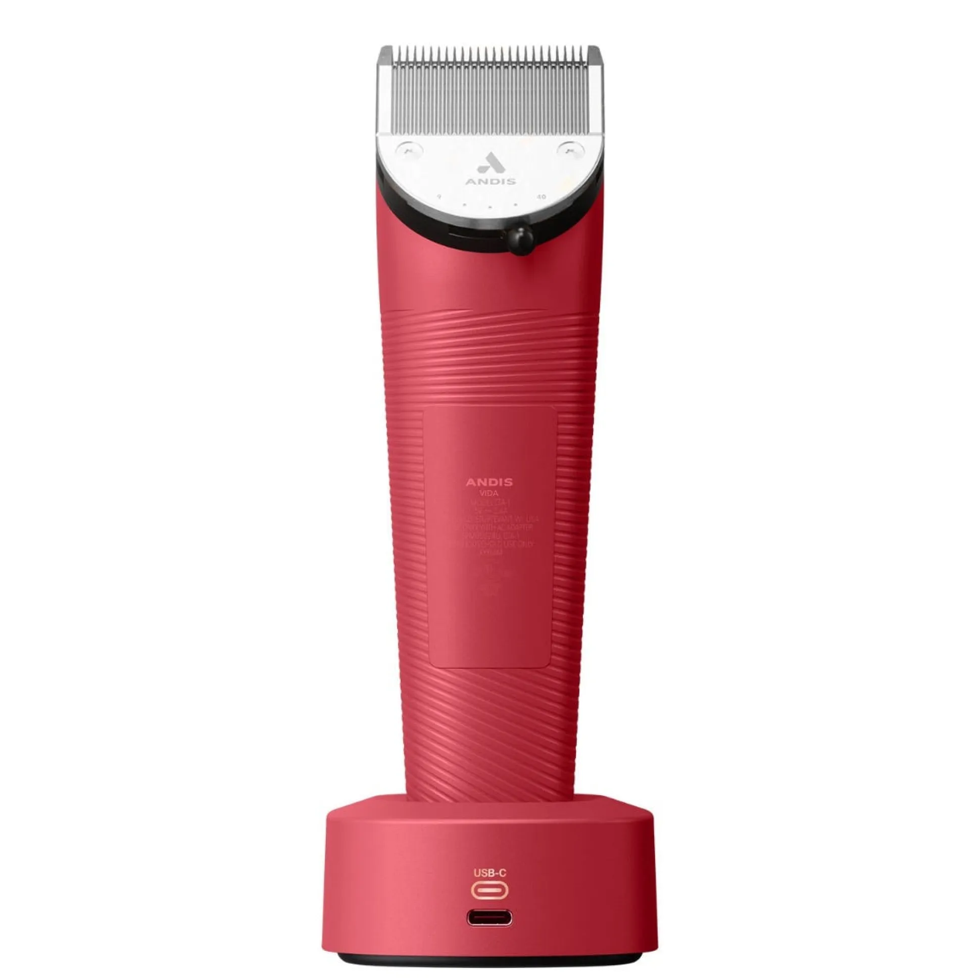 Andis Vida Adjustable 5 in 1 Blade Dog Hair Clipper Raspberry