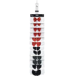 Aria Red and Black Bowtie Retail Display Strip 12-Piece