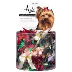 Aria Tiny Bows with Gold Bead Canister 100Pc