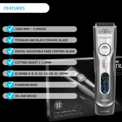 Artero Spektra 5-Speed Adjustable Blade Dog Hair Clipper
