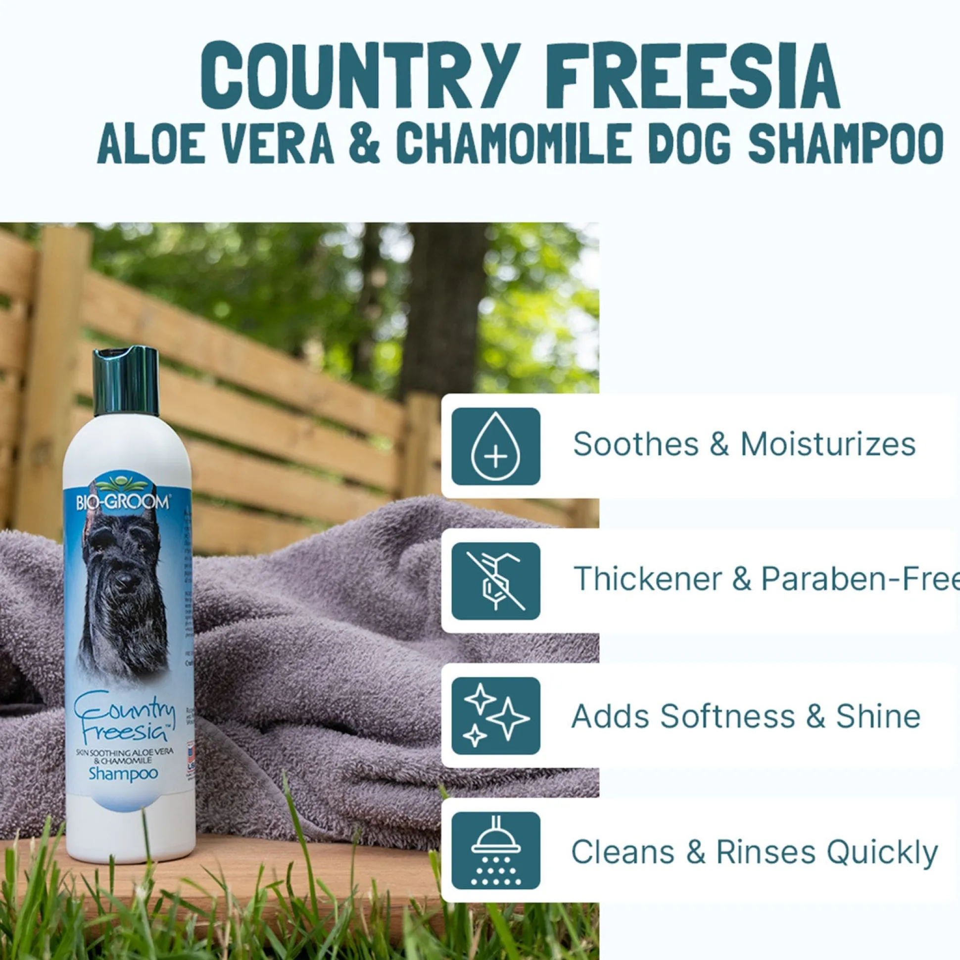 Bio-Groom Country Freesia Aloe Vera & Chamomile Dog Shampoo
