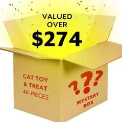 Cat Toy & Treat Mystery Box: 48 Pieces