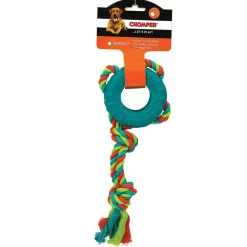 Chomper Tredz Rope Rubber Tire Tug, 10"