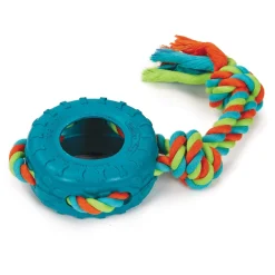 Chomper Tredz Rope Rubber Tire Tug, 10