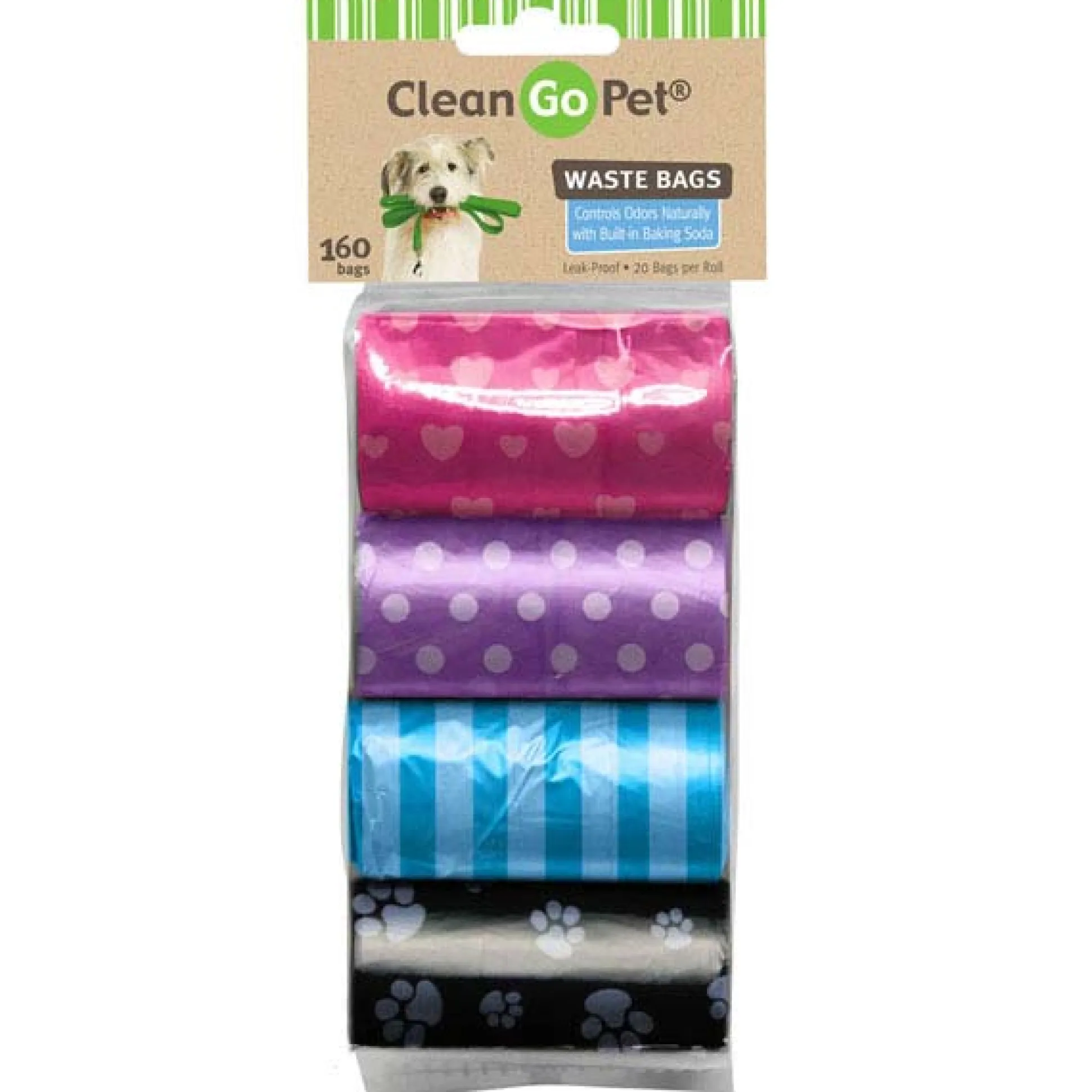Clean Go Pet Dog Waste Bags, 8 Pack