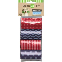 Clean Go Pet Stars & Stripes Waste Bags, 8-Pack