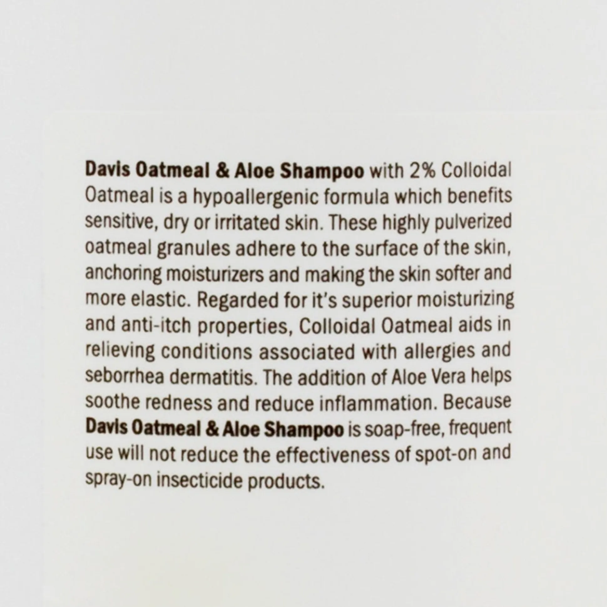 Davis Oatmeal & Aloe Dog Grooming Shampoo