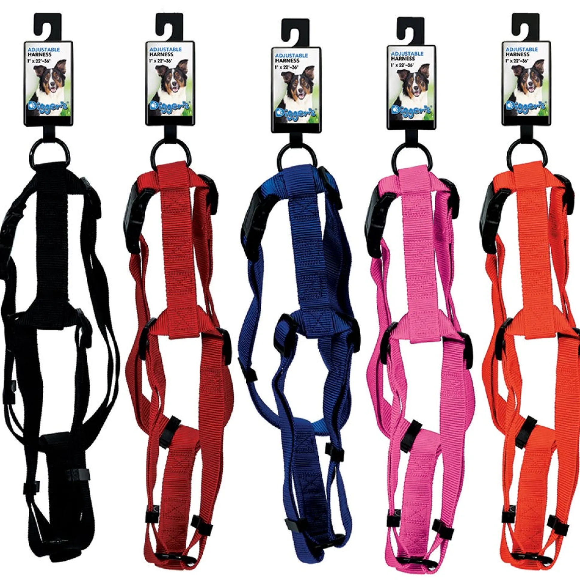 Digger's Adjustable Nylon Harness 1" x 22”–36”