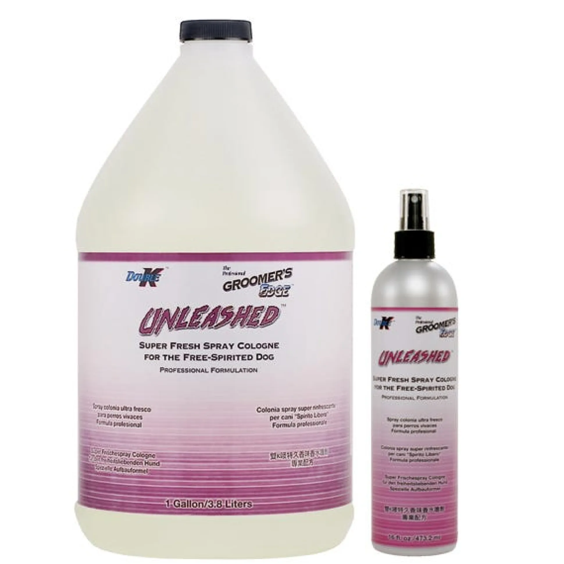 Double K Groomer's Edge Unleashed Dog Grooming Coat Cologne Gal