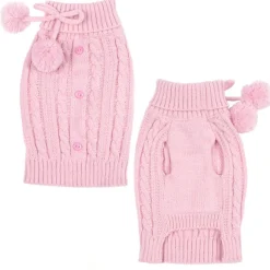 East Side Collection Pink Cable Knit Sweater