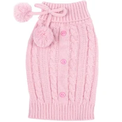 East Side Collection Pink Cable Knit Sweater
