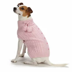 East Side Collection Pink Cable Knit Sweater
