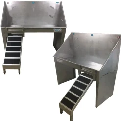 Groomer's Best ADA Compliant Stainless Steel Walk-Thru Dog Grooming Tubs