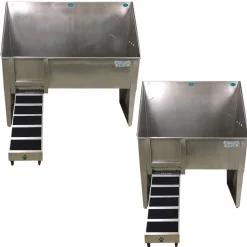 Groomer's Best Walk-Through Stainless Steel Dog Grooming Tubs