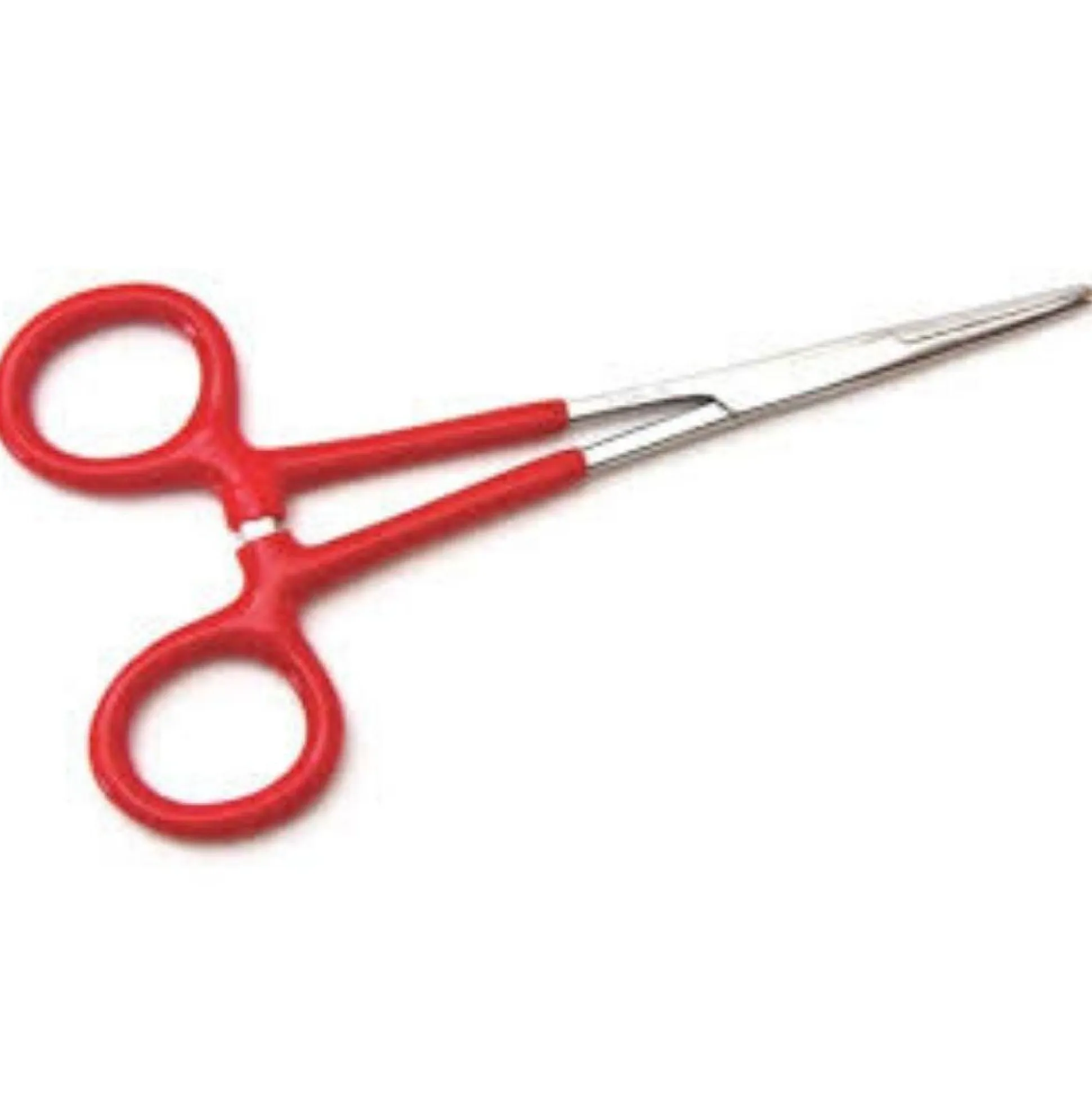 Hemostat 5in Red Straight Locking