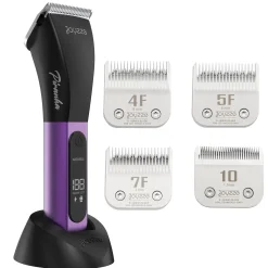 Joyzze Piranha D-Series Dog Hair Clipper & Blade Bundle Purple