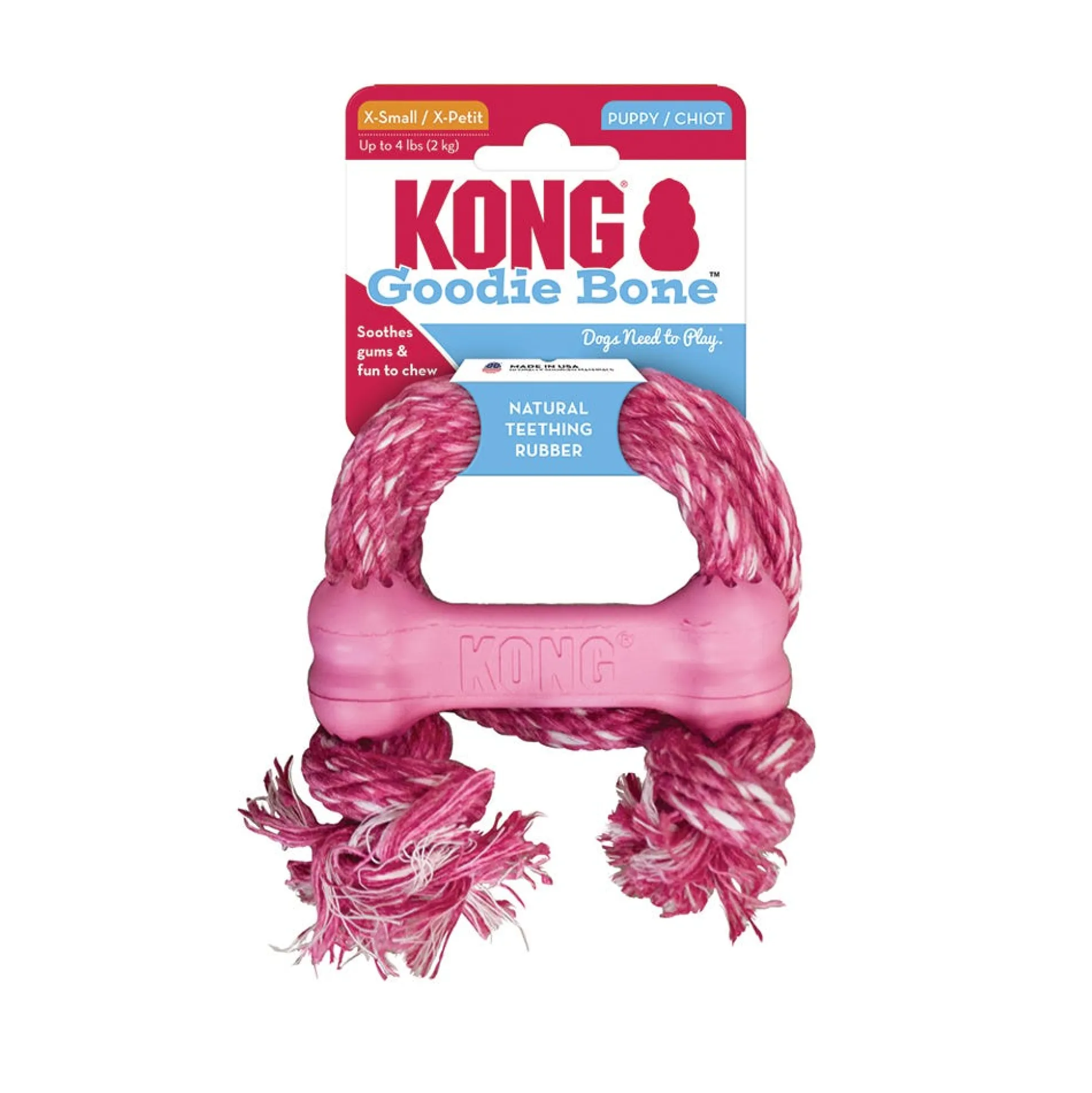 KONG Puppy Goodie Bone with Rope
