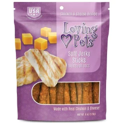 Loving Pets Chicken and Cheese Recipe Soft Jerky Sticks