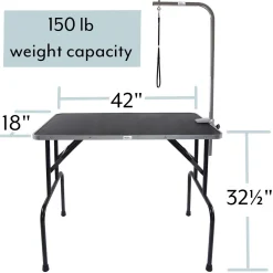 Master Equipment Dog Grooming Table w/Arm 42x24x30In