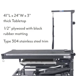 Master Equipment Origin III Electric Grooming Table with Outlets