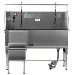 Master Equipment Pro Deluxe II Stainless Steel Dog Grooming Tub Left Door