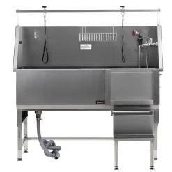 Master Equipment Pro Deluxe II Stainless Steel Dog Grooming Tub Right Door