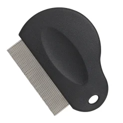Master Grooming Tools Contoured Grip Flea Comb Black