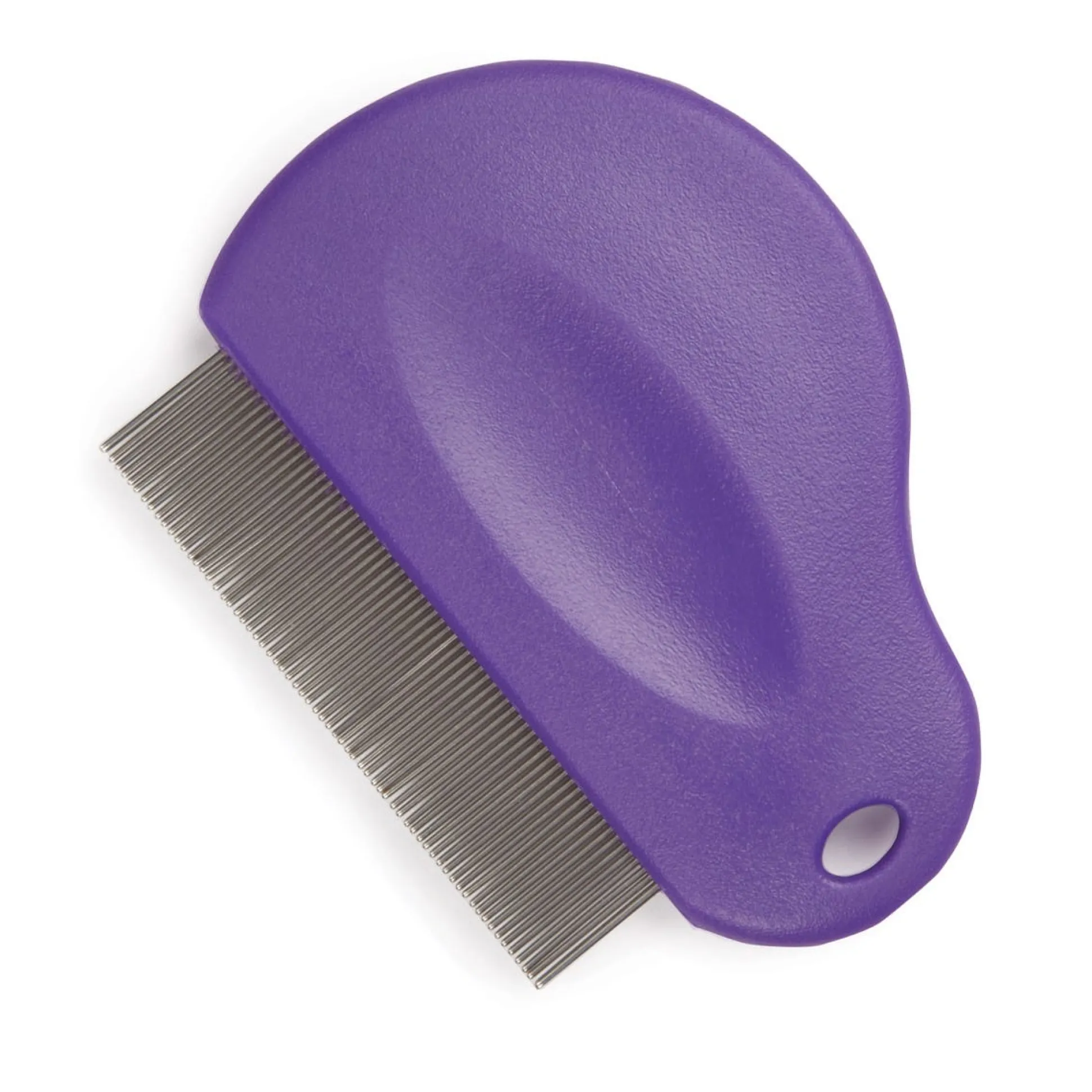 Master Grooming Tools Contoured Grip Flea Comb Purple