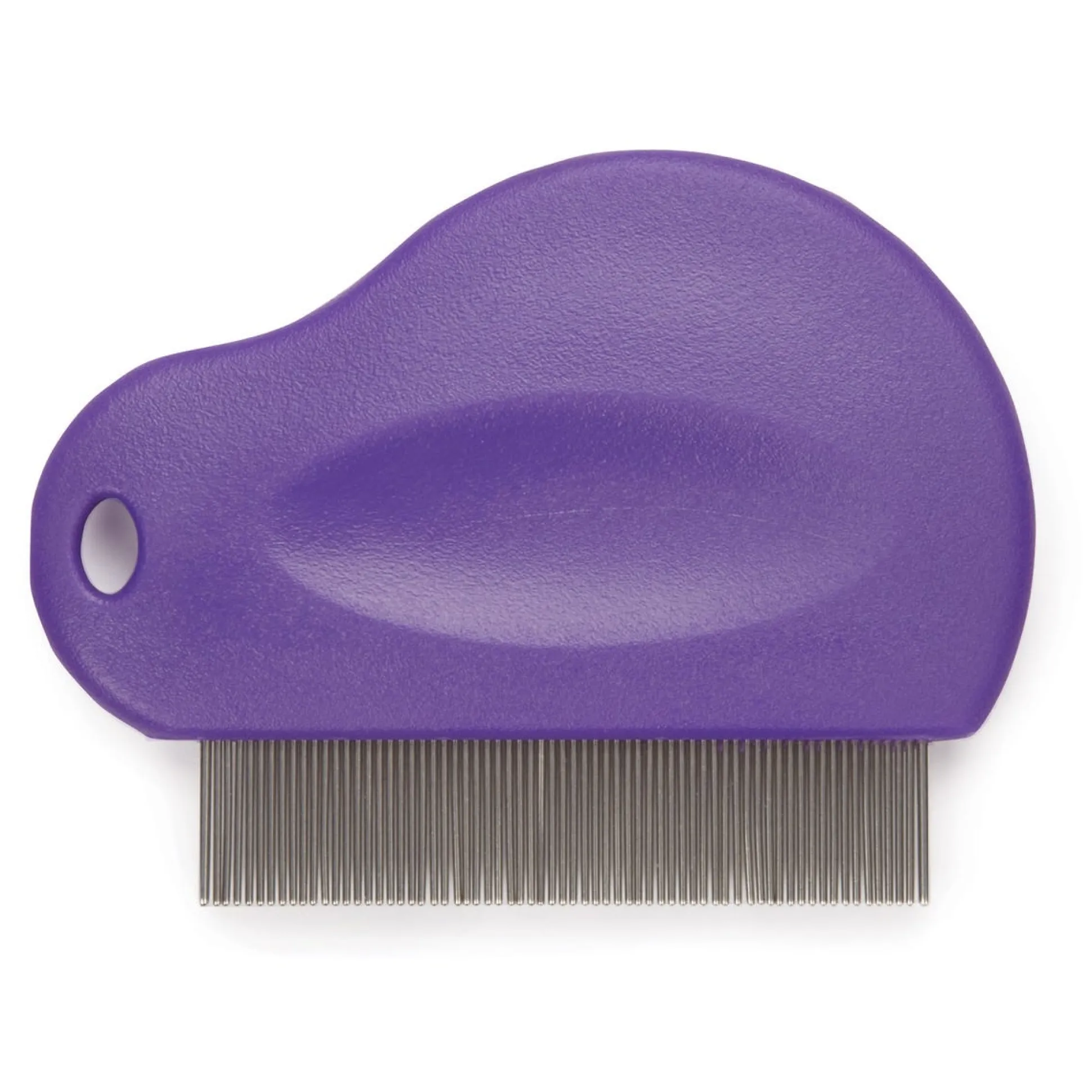 Master Grooming Tools Contoured Grip Flea Comb Purple