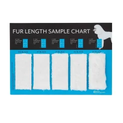 Master Grooming Tools Fur Length Sample Chart for Blades