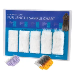 Master Grooming Tools Fur Length Chart for Attachment Combs