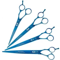 Master Grooming Tools 5200 Series Blue Titanium Straight Shears
