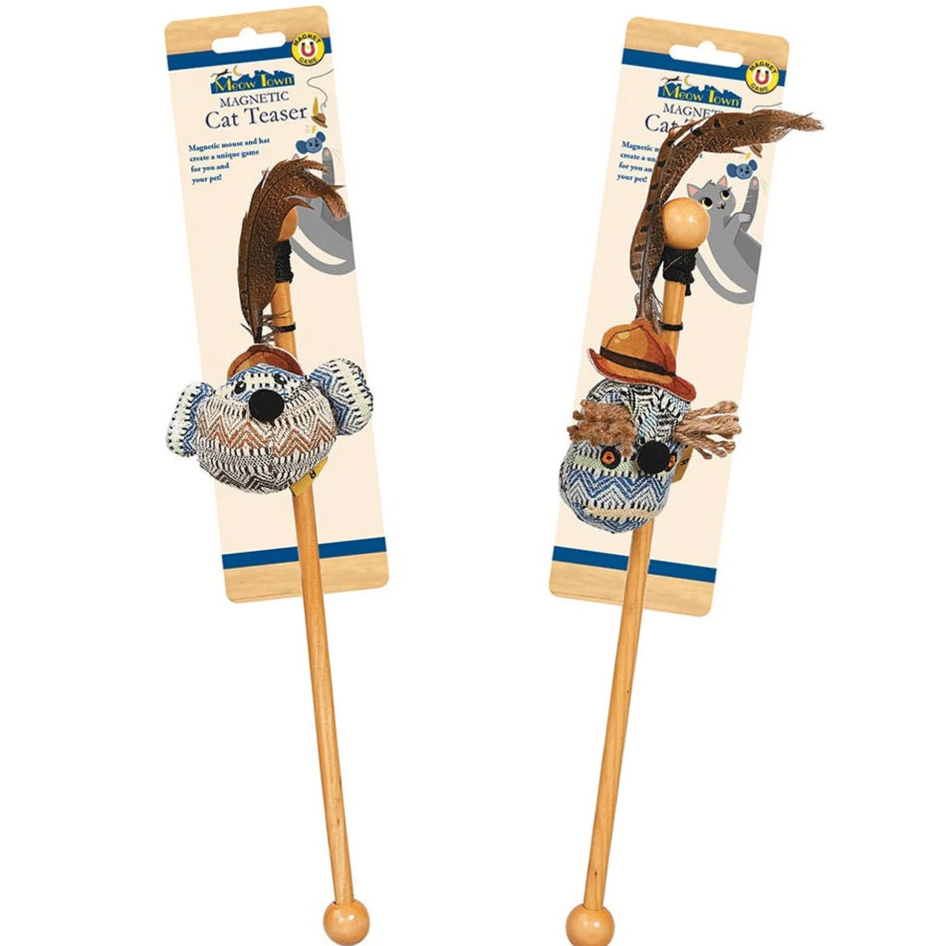 Meow Town Magnet Wands Cat Teasers Retail Display Strips
