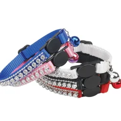 Meow Town Rhinestone Cat Collars