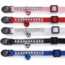 Meow Town Rhinestone Cat Collars