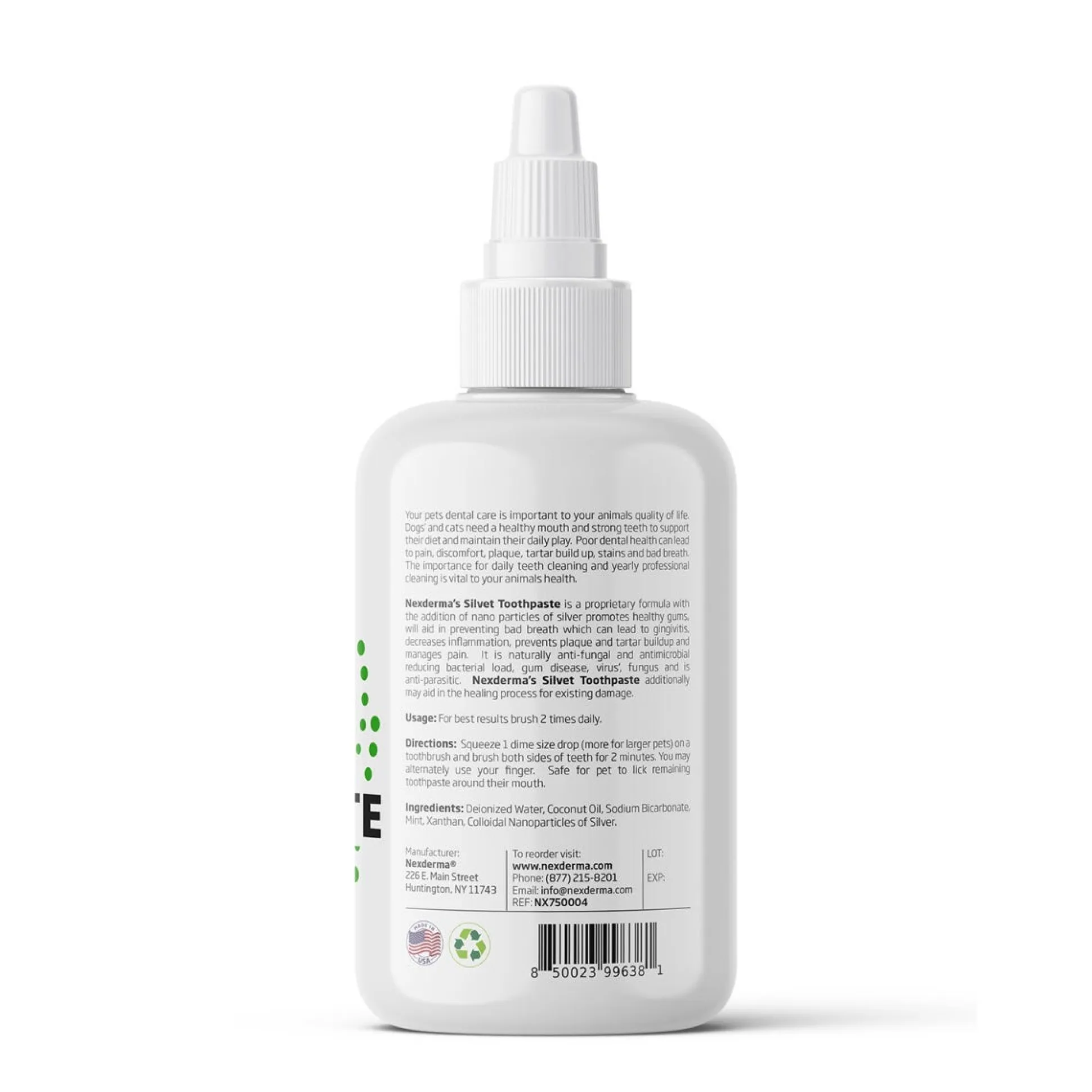 Nexderma Silvet Toothpaste 4oz