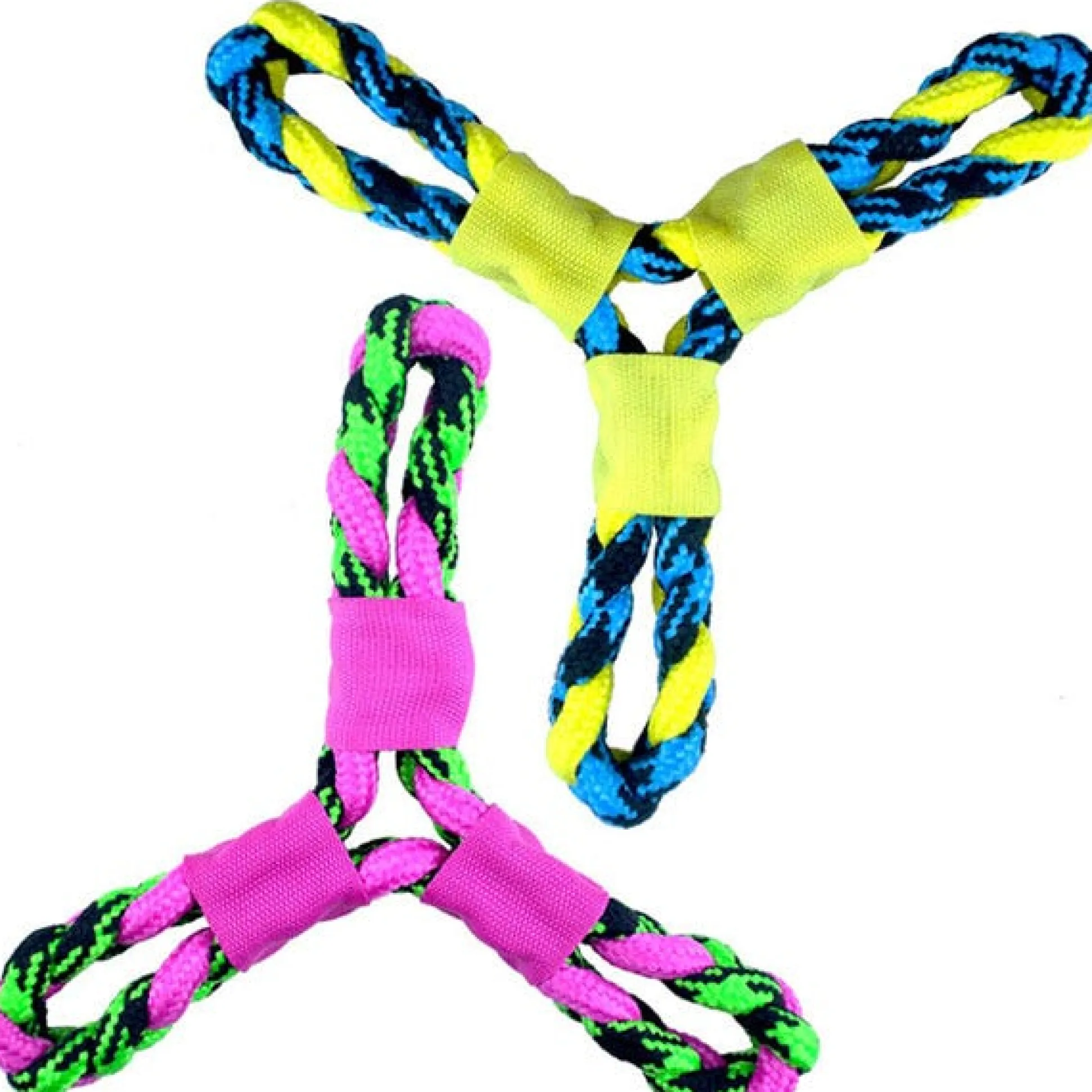 Pet Park Blvd Paracord Rope Twisted Tri-Flyers