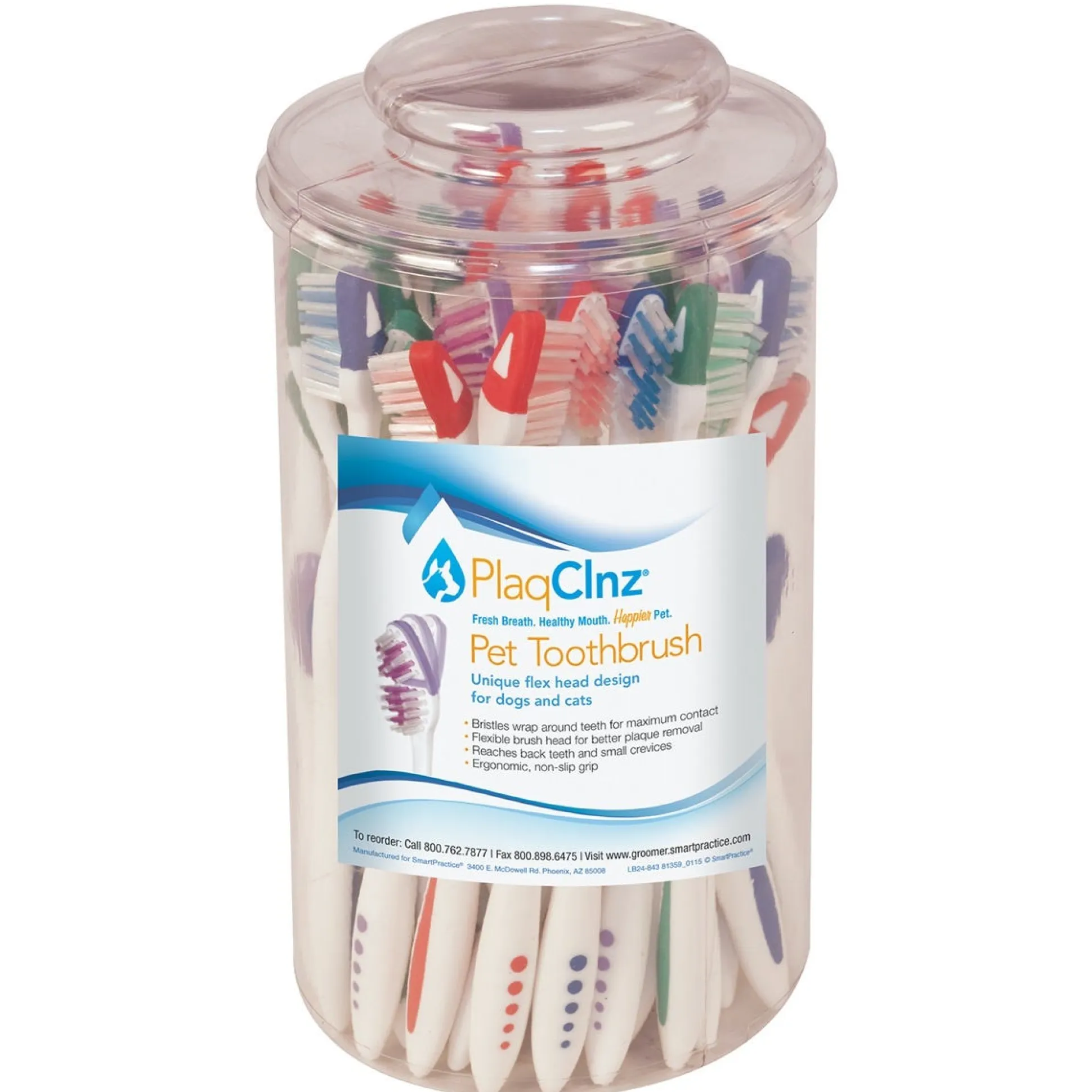PlaqClnz Pet Toothbrush 48 ct Container