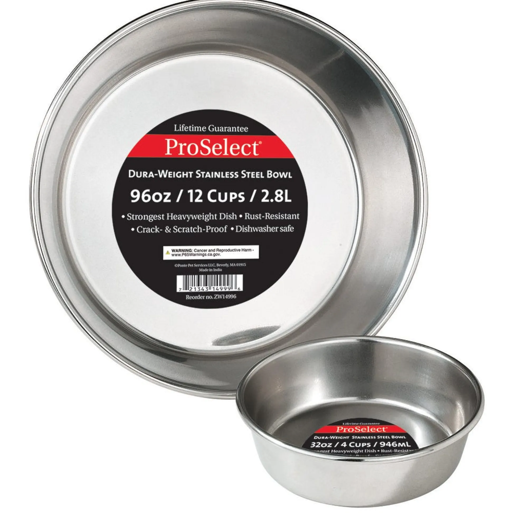 ProSelect Dura Weight Stainless Steel Dishes