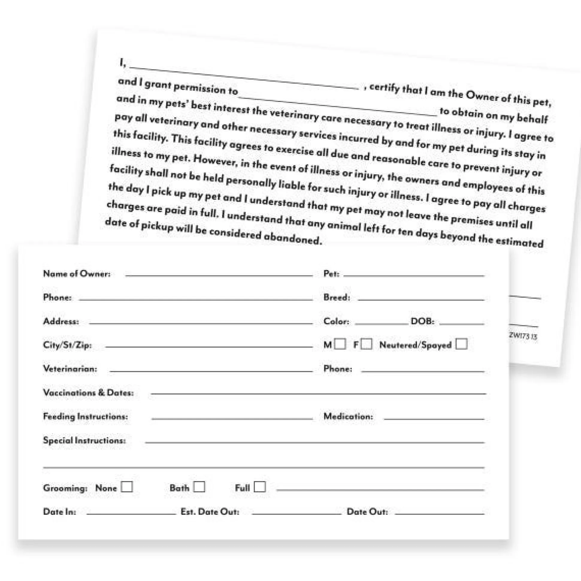 ProSelect Kennel Cards, 100 pk