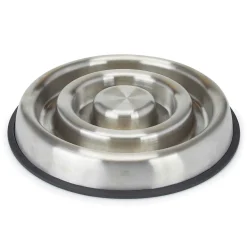 ProSelect Stainless Steel Heavy Duty Slow Feeder with Non-Skid Ring