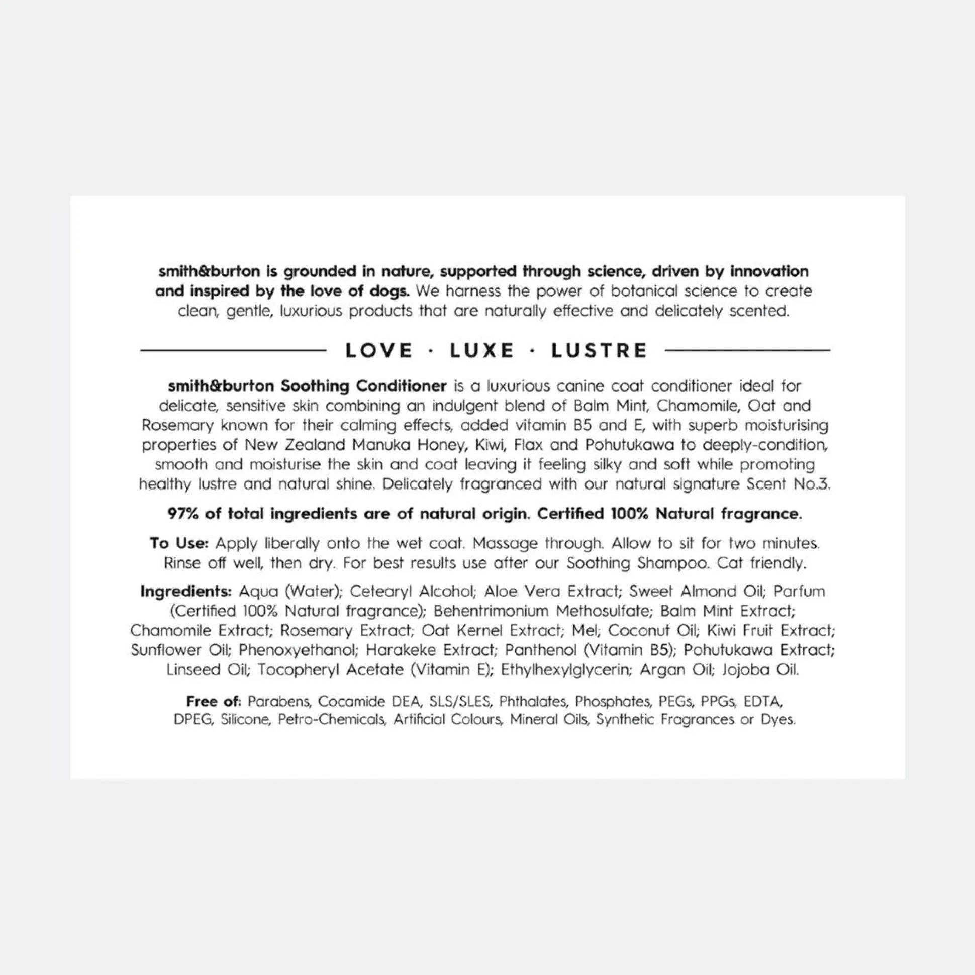 smith&burton Soothing Conditioner Scent No. 3