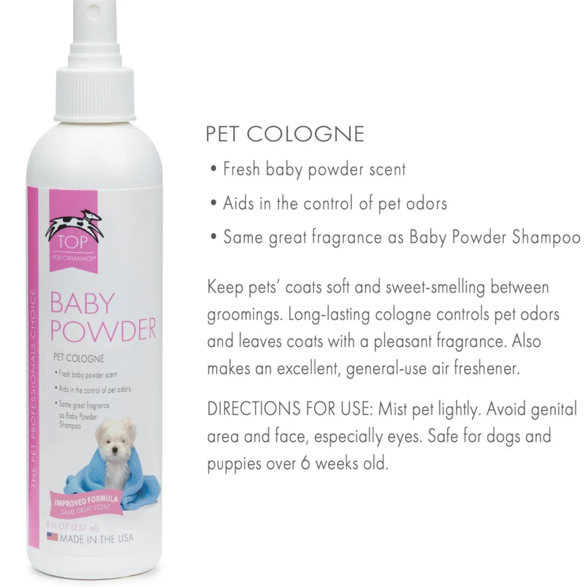 Top Performance Dog Grooming Cologne Mists