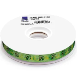 Top Performance Flowers Printed Ribbon Rolls, 50-Yard