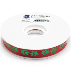 Top Performance Red & Green Printed Ribbon Rolls, 50-Yard