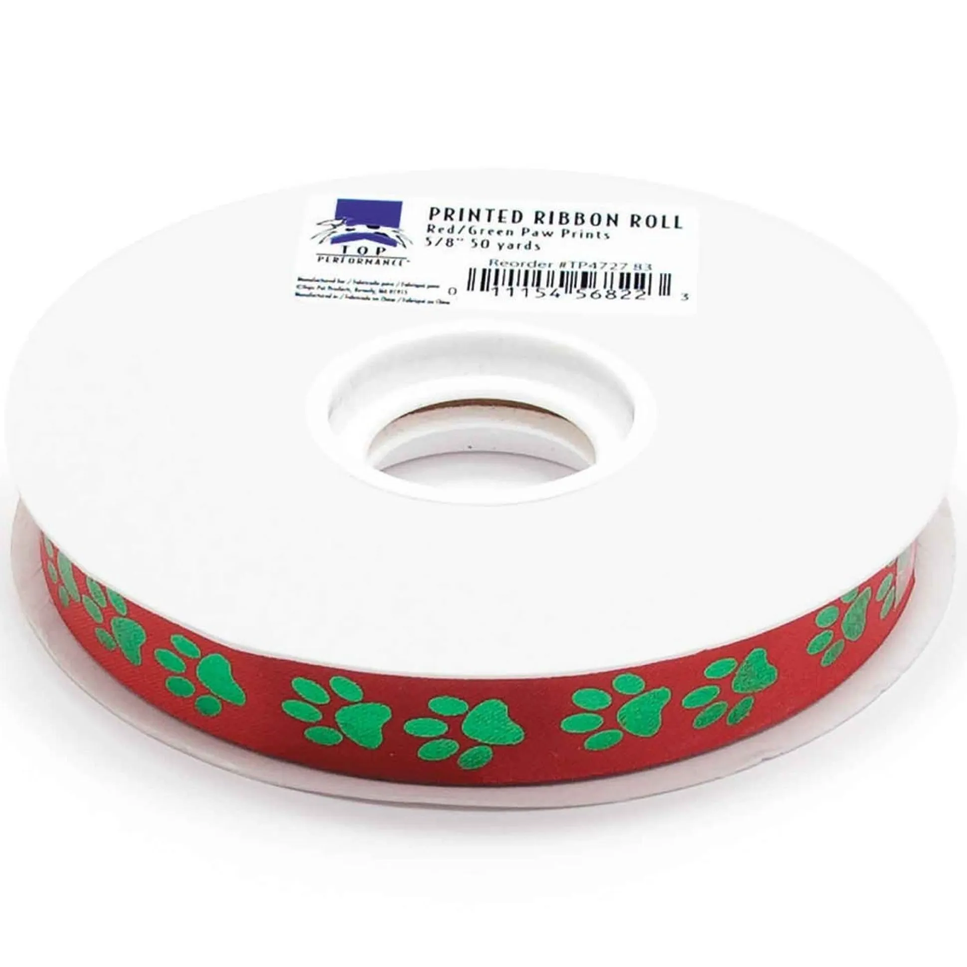 Top Performance Red & Green Printed Ribbon Rolls, 50-Yard