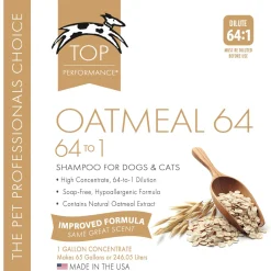 Top Performance 64 to 1 High Concentrate Oatmeal Dog Grooming Shampoo