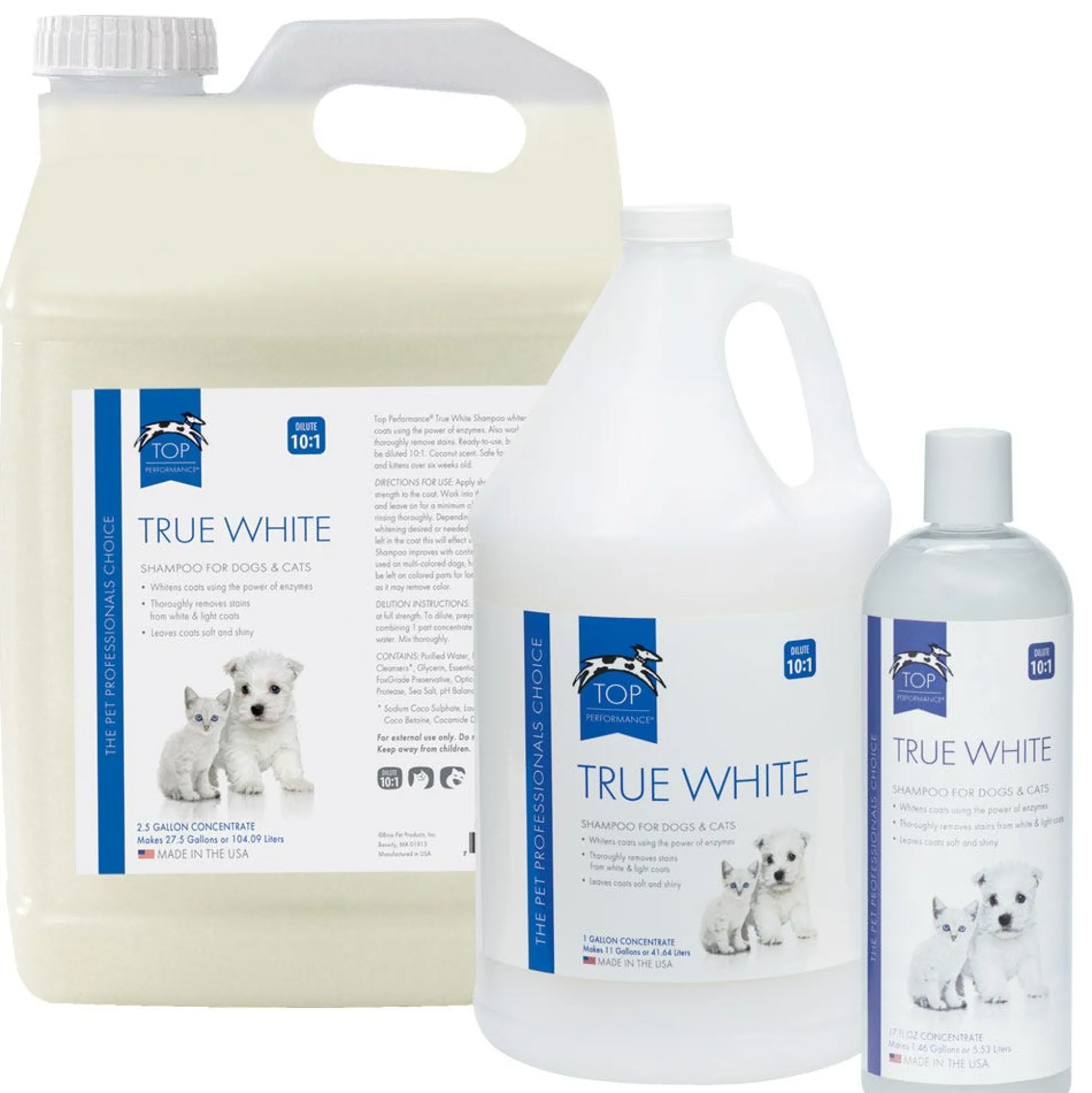 Top Performance True White Whitening Dog Grooming Shampoo