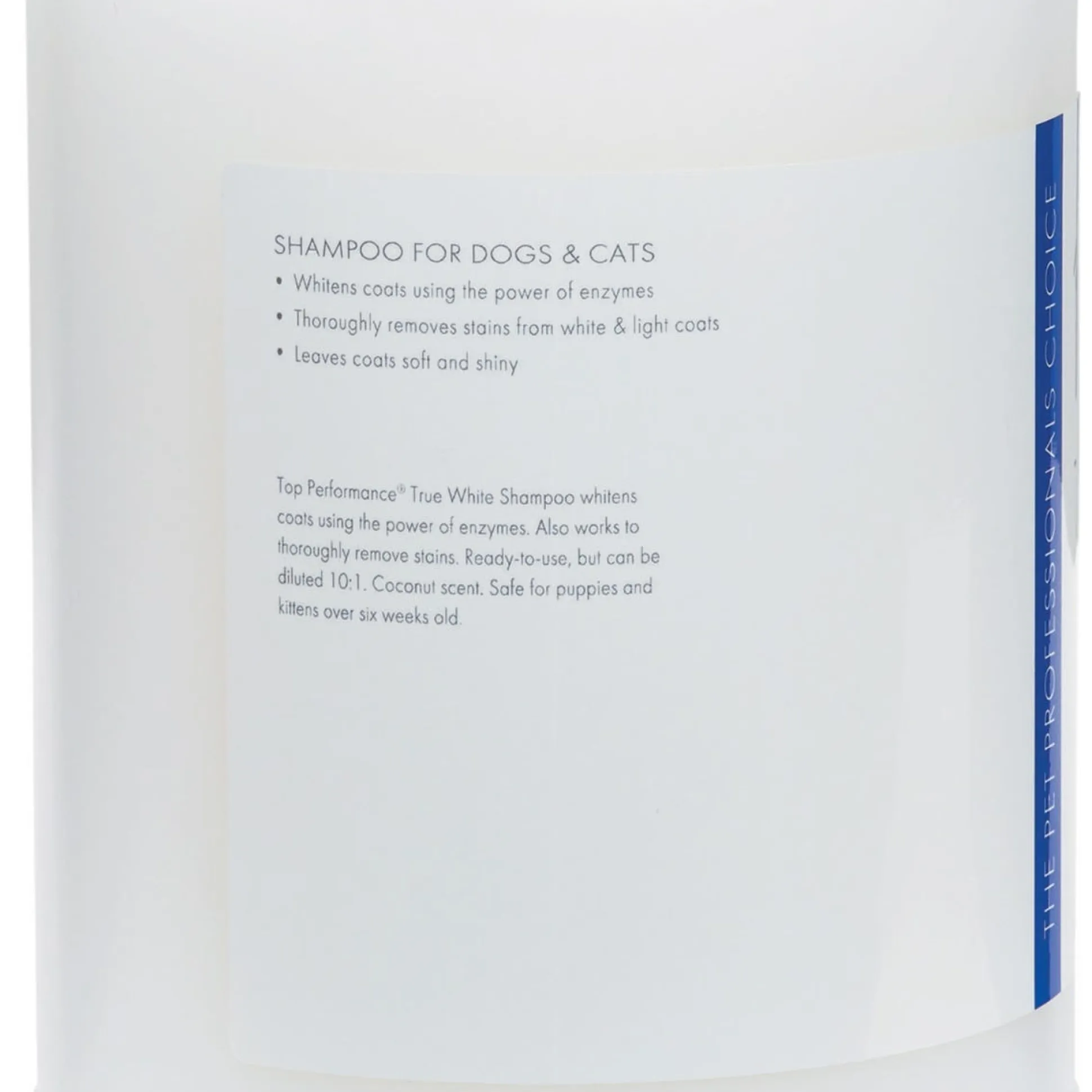 Top Performance True White Whitening Dog Grooming Shampoo